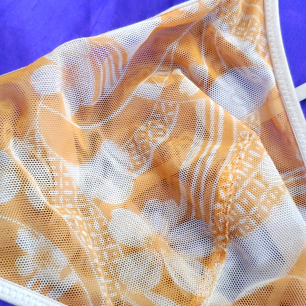 Victoria's Secret sheer front closure Orange size large bralette bra - Picture 2 of 13